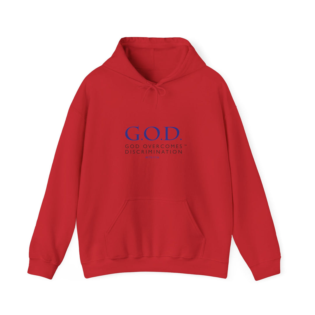 God Overcomes Discrimination Unisex Heavy Blend™ Hooded Sweatshirt