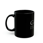 Load image into Gallery viewer, God Over Discrimination 11oz Black Mug
