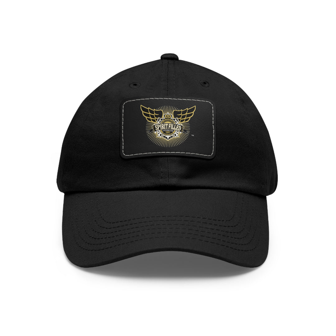 Spirit Filled Dad Hat with Leather Patch (Rectangle)