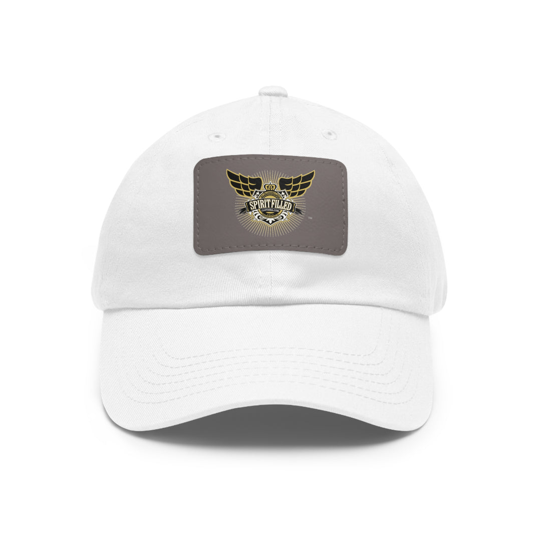 Spirit Filled Dad Hat with Leather Patch (Rectangle)